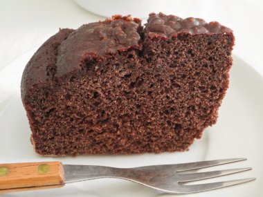 Chocolate Cake Slice at Breakfast. clipart