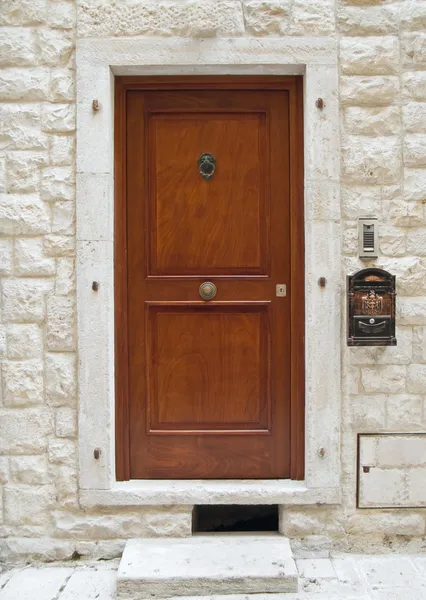 Frontdoor with post box. — Stock Photo, Image