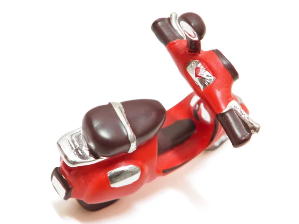 Röd scooter isolerad på vit. — Stockfoto