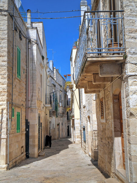 Typical alley of Oldtown of Giovinazzo. Apulia.