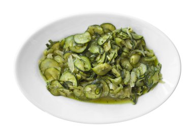 kabak üzerine beyaz tabak.