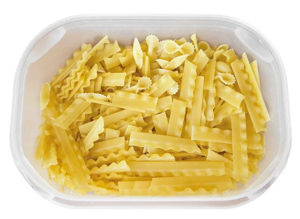 Pasta in plastic container. — Stock Photo, Image