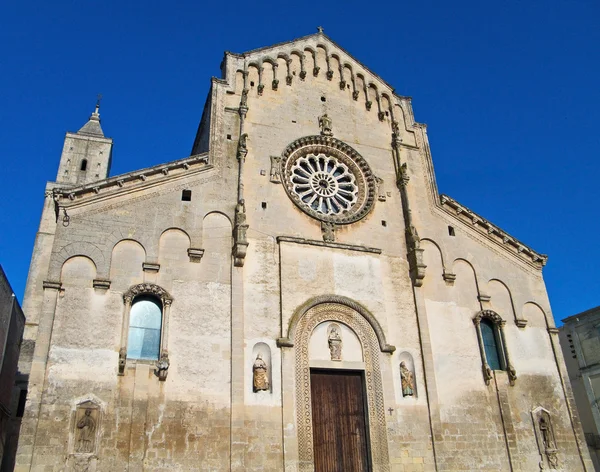 Katedra w miejscowości matera. Basilicata. — Zdjęcie stockowe