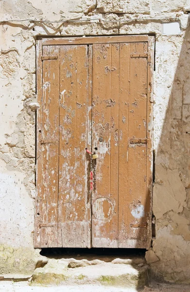 Braakliggende houten deur. — Stockfoto
