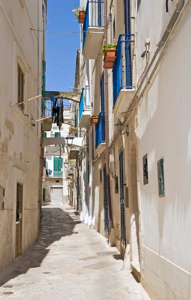 Steegje in monopoli oldtown. Apulië. — Stockfoto