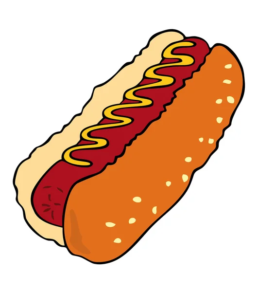 Hotdog. — Stockvector
