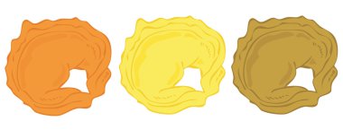 Tortellini lined up. clipart
