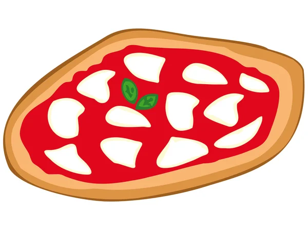 Pizza margherita. — Vettoriale Stock
