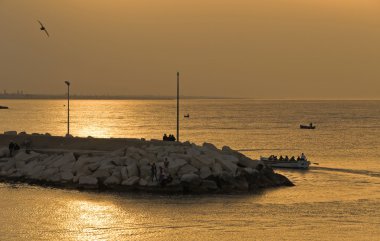 Giovinazzo günbatımı. Apulia.