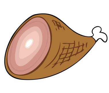 Cooked Ham. clipart