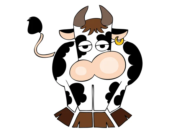 Vaca leiteira engraçada . —  Vetores de Stock