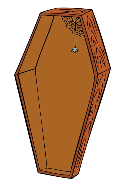 木製の棺. — ストックベクタ