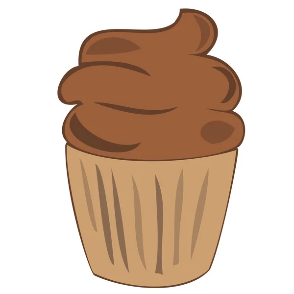 Muffin czekoladowy. — Wektor stockowy