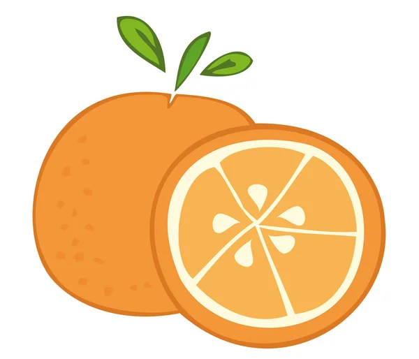 Narancssárga gyümölcs. — Stock Vector