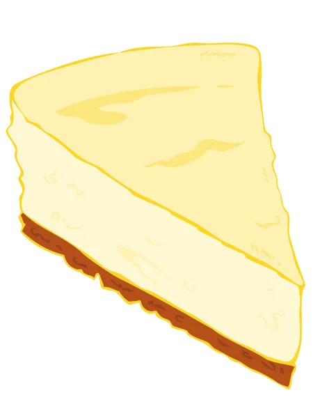 Tranche de gâteau au fromage . — Image vectorielle