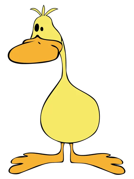 Funny duck. — Stock Vector