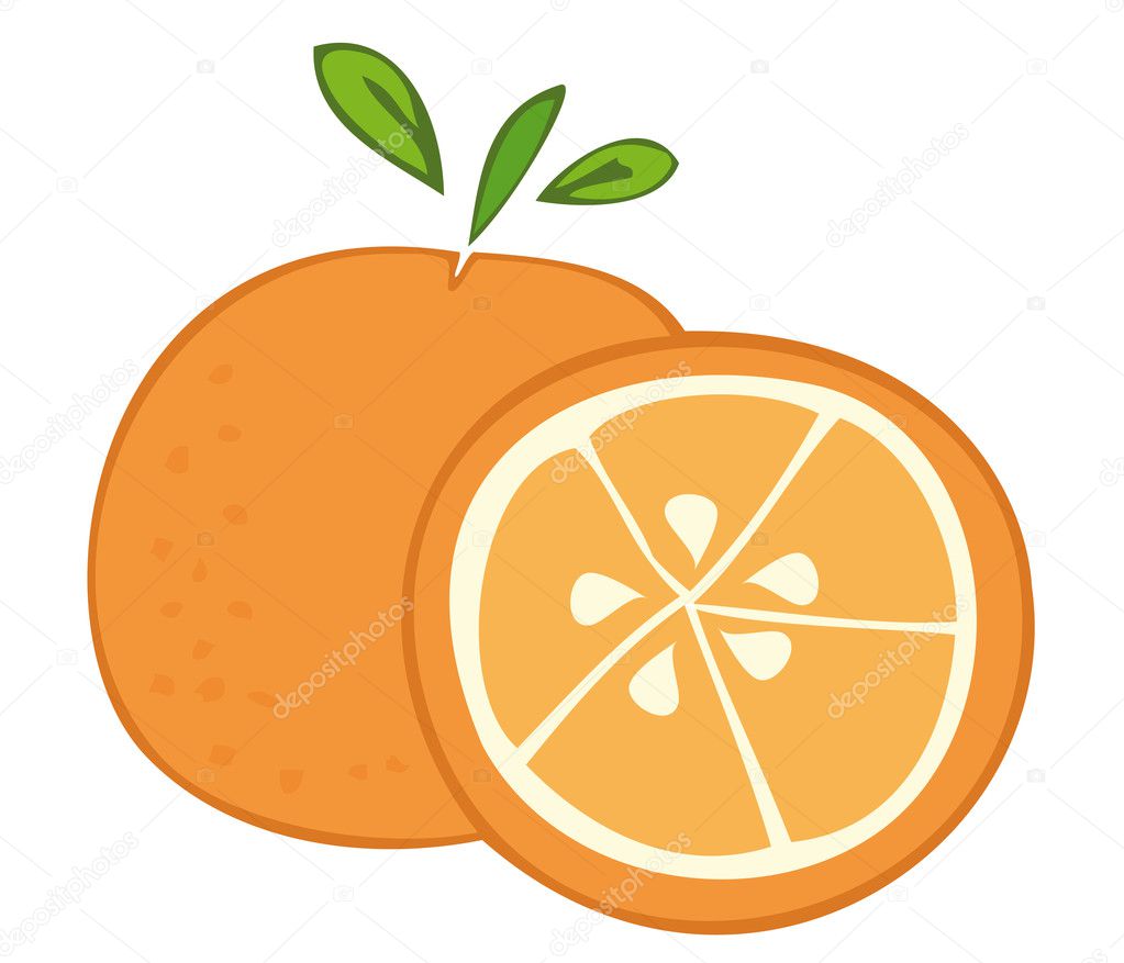 Orange fruit. — Stock Vector © milla74 #3159942