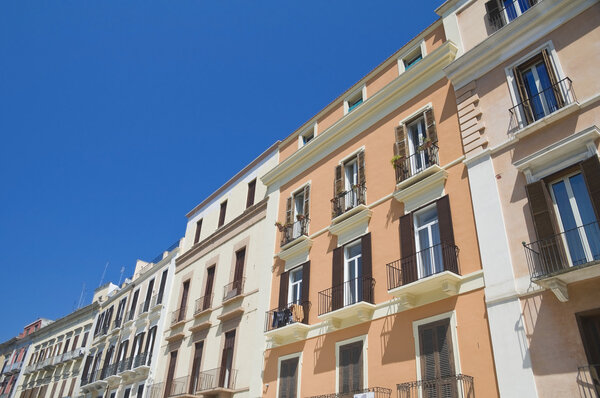 Palaces in Bari Oldtown. Apulia.