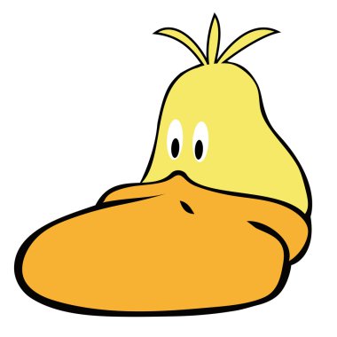 Yellow duck face. clipart