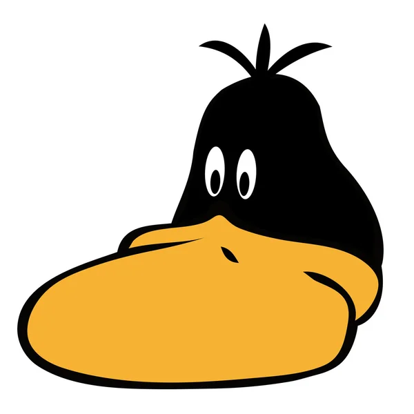 Black duck face. — Stock Vector
