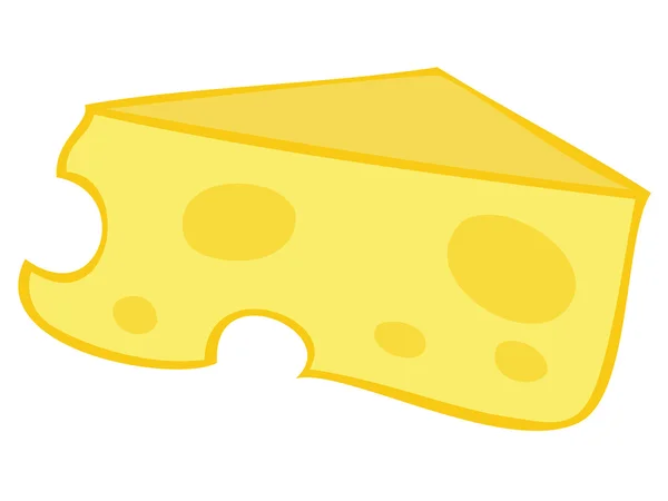 Блок желтого сыра . — стоковый вектор