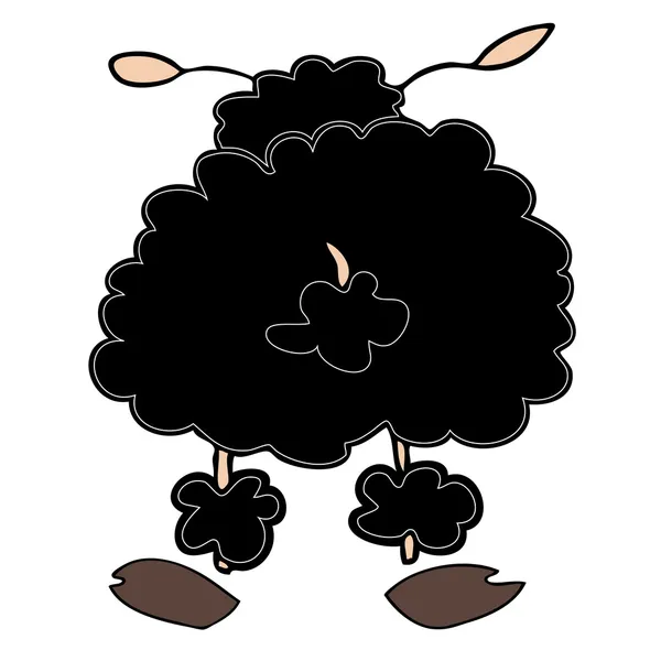 Funny oveja negra . — Vector de stock