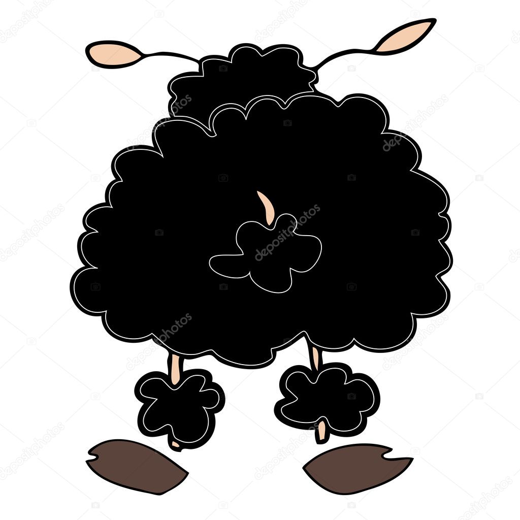 Funny black sheep.