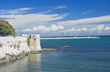 trani panoramik manzaralı. Apulia.