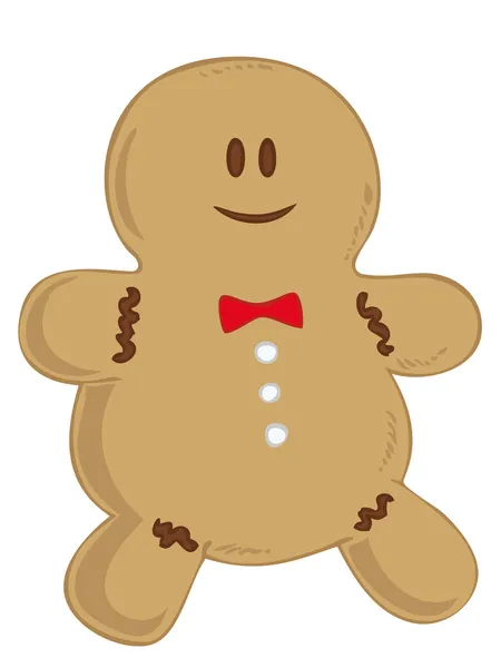 Smiling Gingerbread man. — Stock Vector