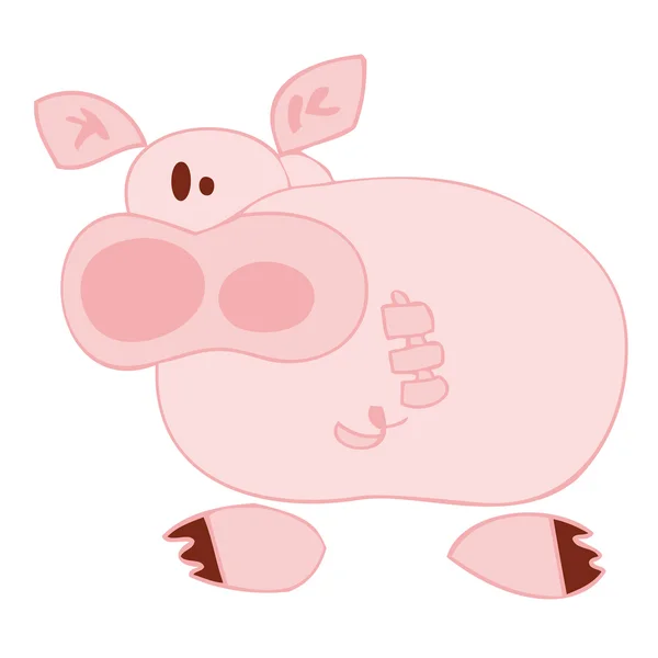Funny pig. — Stock Vector