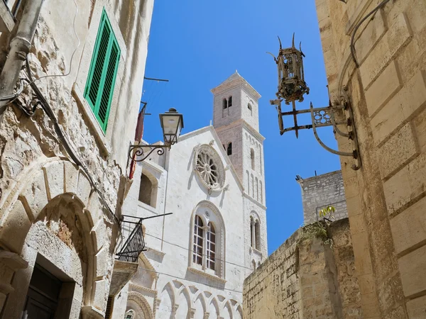 Kathedraal weergave in giovinazzo oldtown. Apulië. — Stockfoto