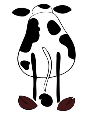 Dairy cow back. clipart