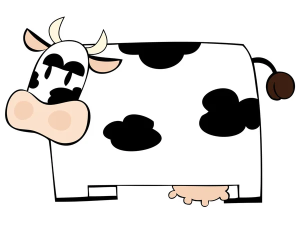 面白い乳牛. — ストックベクタ