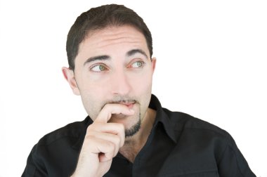 Thoughtful man. clipart