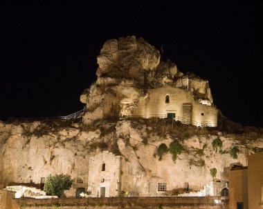 Madonna de Idris rock-church. Matera. Basilicata. clipart