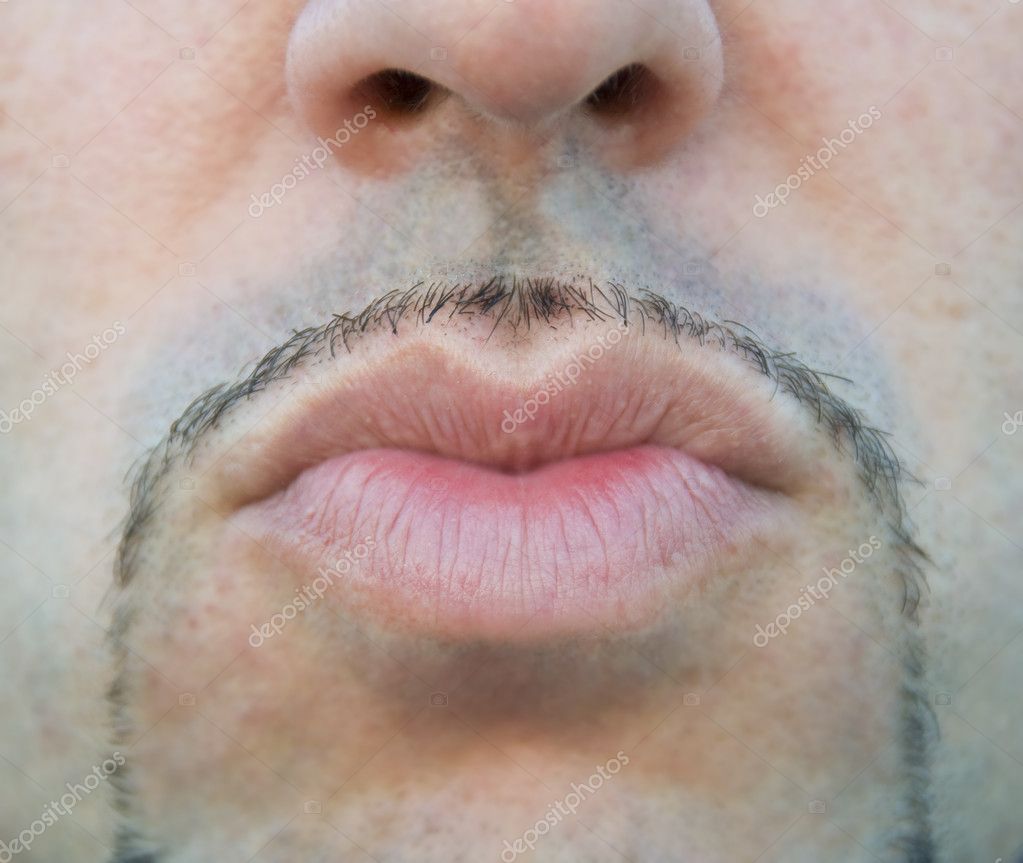 Close up of a man lips sending a kiss. — Stock Photo © milla74 #3491963