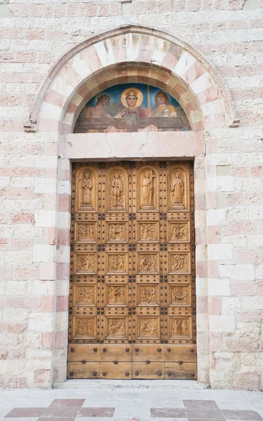 Церковь Святого Кроче. Бастия Умбра. Умбрия . — стоковое фото
