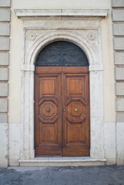 Wooden door. clipart