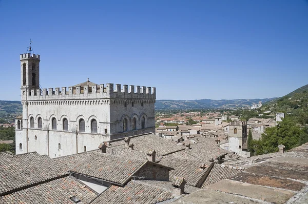 Konzul palace. Gubbio. Umbria régió. — Stock Fotó