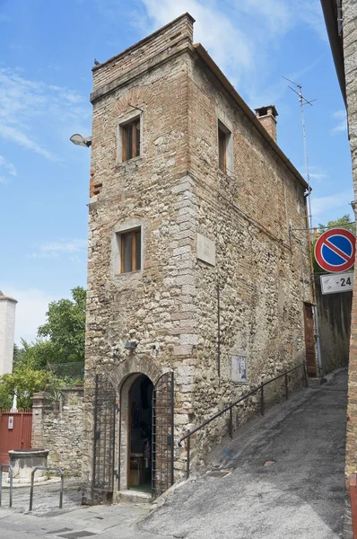 Zabytkowy dom. Perugia. Umbria. — Zdjęcie stockowe