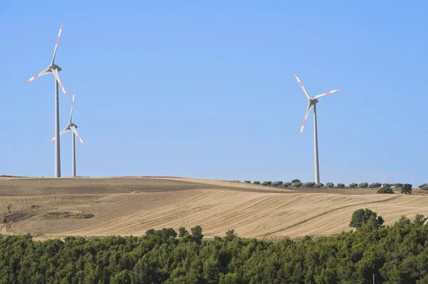 Wind turbine blades in platteland. — Stockfoto