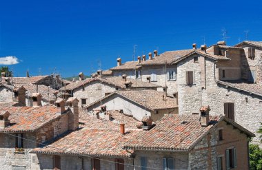 gubbio görünümü. Umbria.