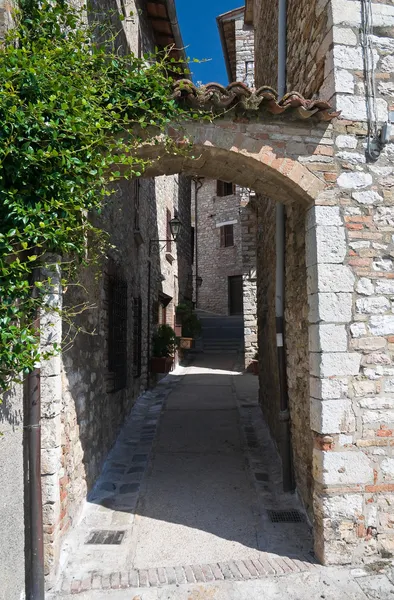 Folyosóját. Corciano. Umbria régió. — Stock Fotó