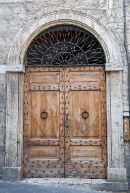 Wooden door. clipart