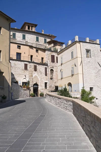 Folyosóját. Assisi. Umbria régió. — Stock Fotó
