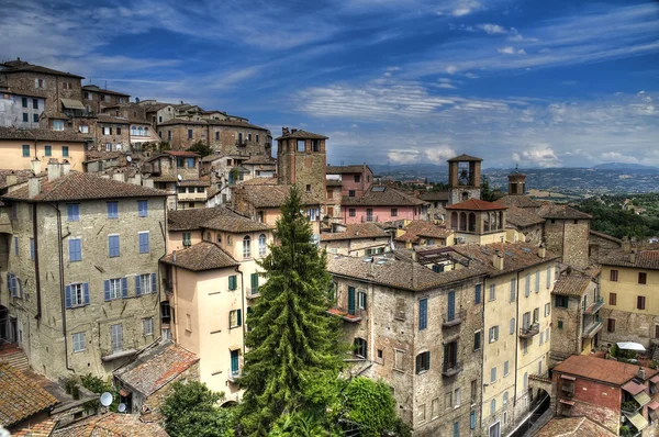 Panoramisch zicht van perugia. Umbrië. — Stockfoto