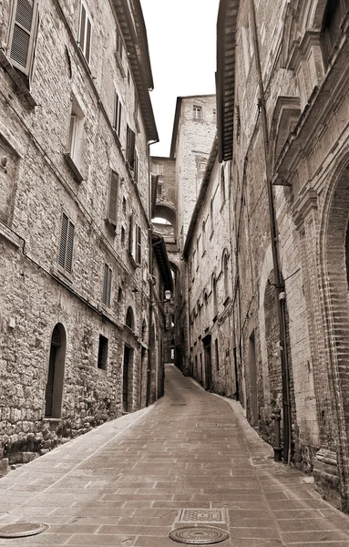 Gränd. Perugia. Umbrien. — Stockfoto
