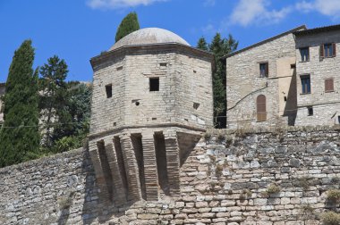 Ancient walls. Spello. Umbria. clipart