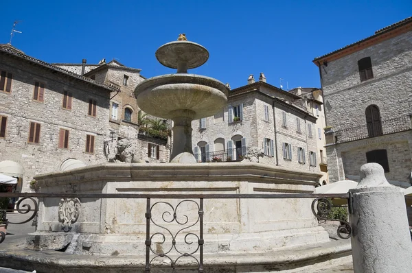 Leeuw fontein. Assisi. Umbrië. — Stockfoto
