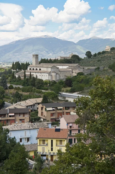 Spoleto panoráma. Umbria régió. — Stock Fotó
